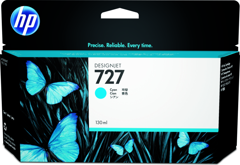 HP 727 Tinte 130 ml cyan
