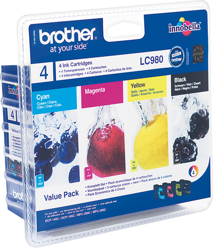 Value Pack encre Brother LC-980 BK/C/Y/M