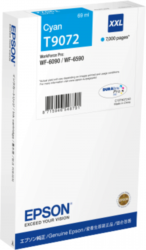 Tusz Epson T9072, cyjan