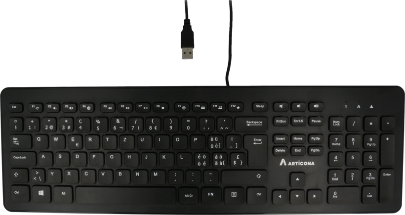 ARTICONA USB-A Wired Keyboard Black