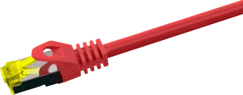 Kabel kros. RJ45 S/FTP Cat6a 5 m, czerw.