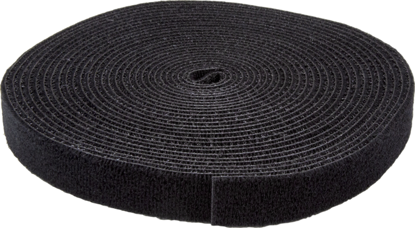 Hook-and-Loop Cable Tie Roll 7.6m Black