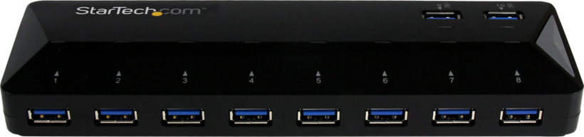 Hub StarTech USB 3.0 10 ports, noir