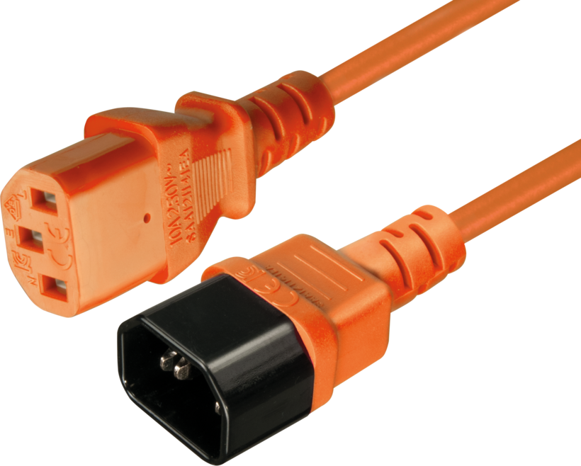 Power Cable C13 - C14 2m Orange