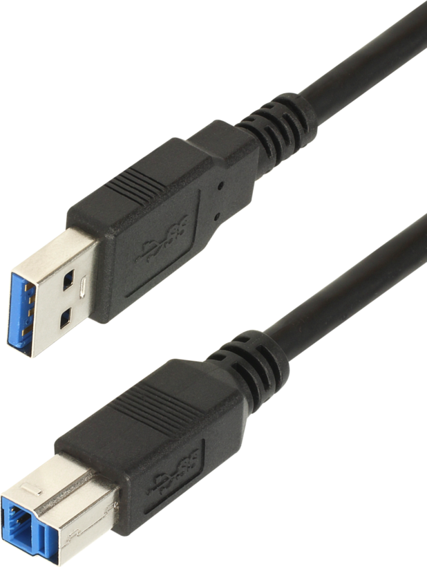 Câble USB 3.0 A m. - B m., 2 m, noir
