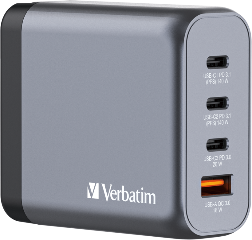 Verbatim 4-port GaN Wall Charger 140W