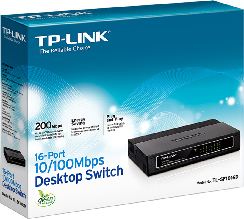 Stolní prepínač TP-LINK TL-SF1016D 16p.