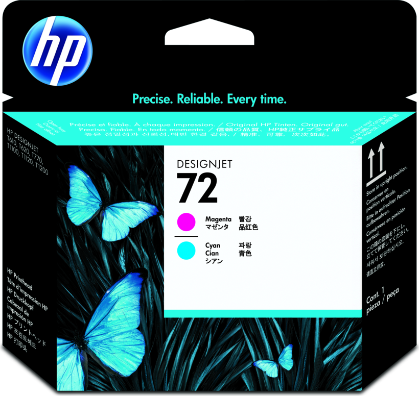 HP 72 Print Head Magenta + Cyan