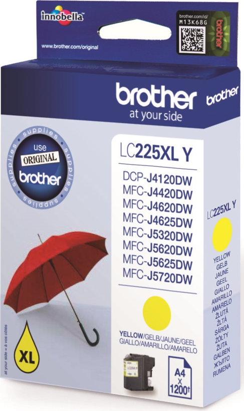 Tusz Brother LC-225XLY, żółty
