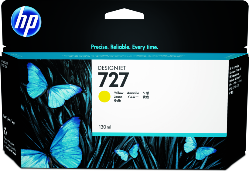 Tusz HP 727 130 ml, żółty