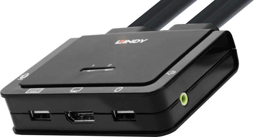 LINDY KVM-Switch DP/Typ C 2-Port