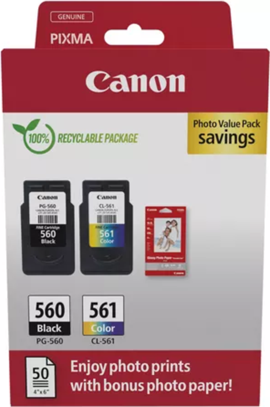 Canon PG-560/CL-561 Tinte+Fotopapier