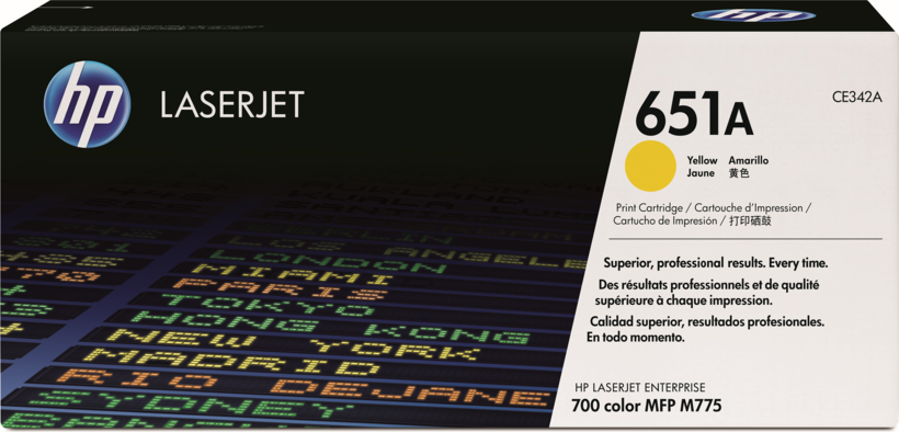 Toner HP 651A, jaune