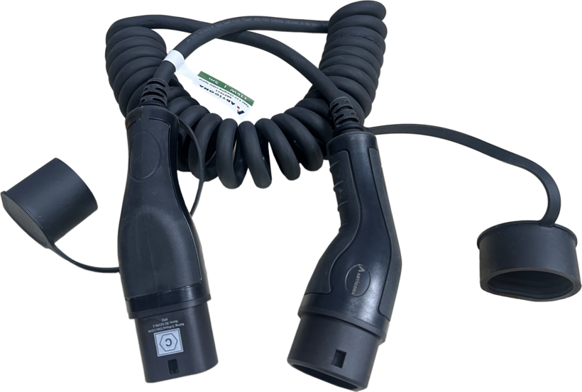Typ 2 E-Auto Ladekabel 11 kW Spiral 5 m