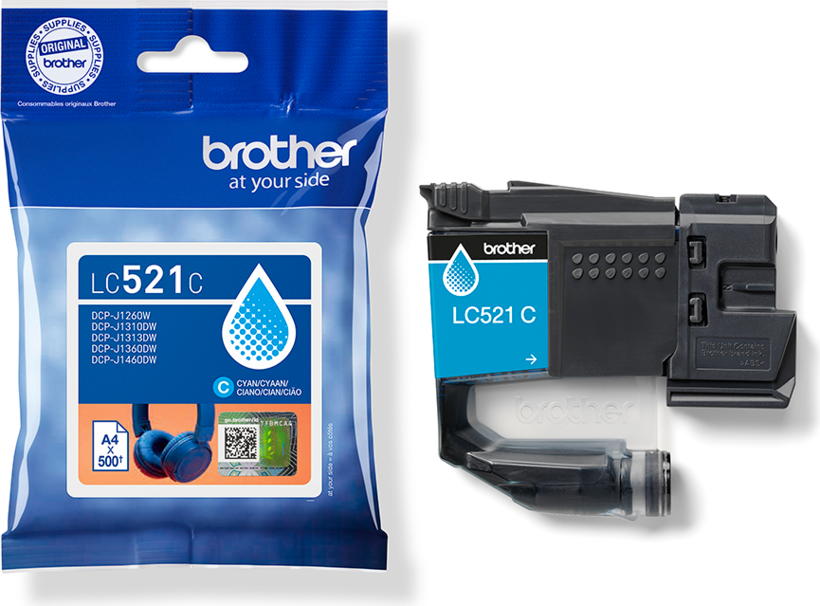 Brother LC521C Tinte cyan