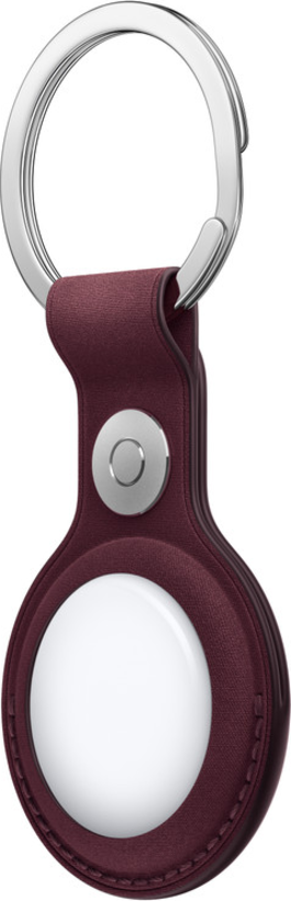 Apple AirTag FWoven Key Ring Burgundy
