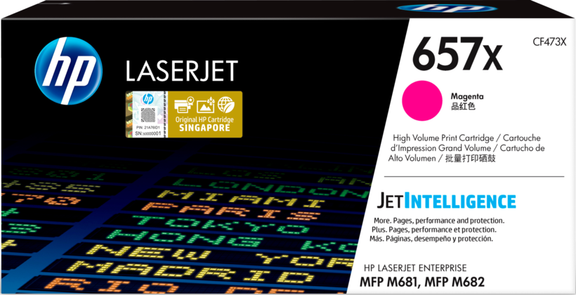 Toner HP 657X, magenta