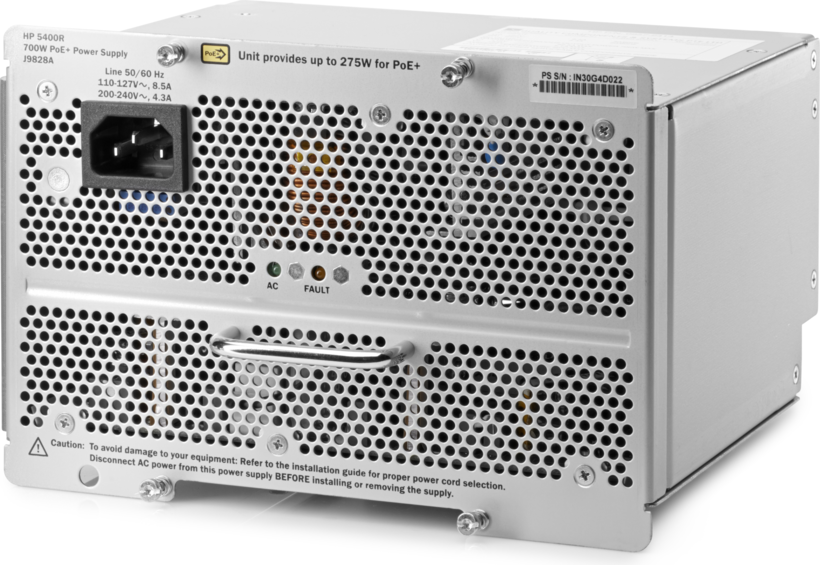 HPE Aruba 700 W PoE+ zl2 AC Adapter