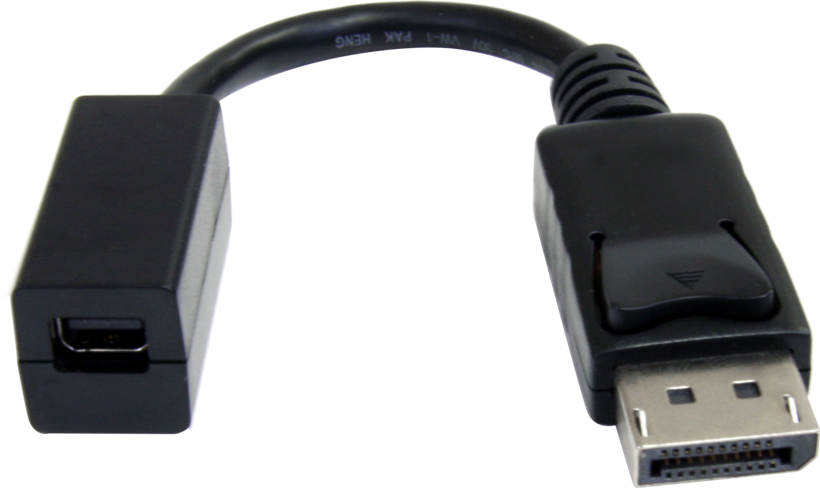 Adapter DP Ma - miniDP Fe 0.15m Black