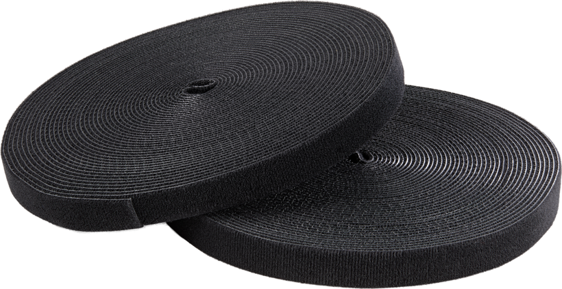 Hook-and-Loop Cable Tie Roll 15m Black