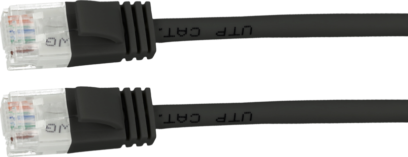 Câble patch RJ45 U/UTP Cat6a 1,5 m noir