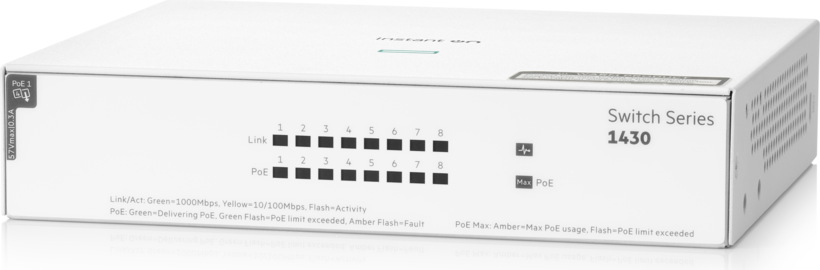 HPE NW Instant On 1430 8G PoE Switch