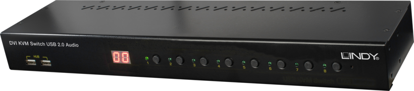 LINDY Pro 8Port DVI,USB2.0 KVM-Switch