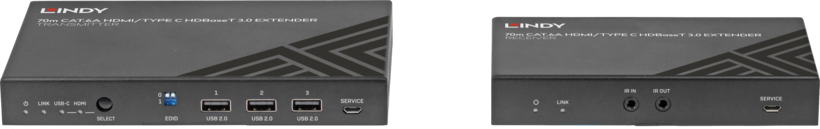 Extens. KVM LINDY HDMI HDBaseT Cat6a 70m