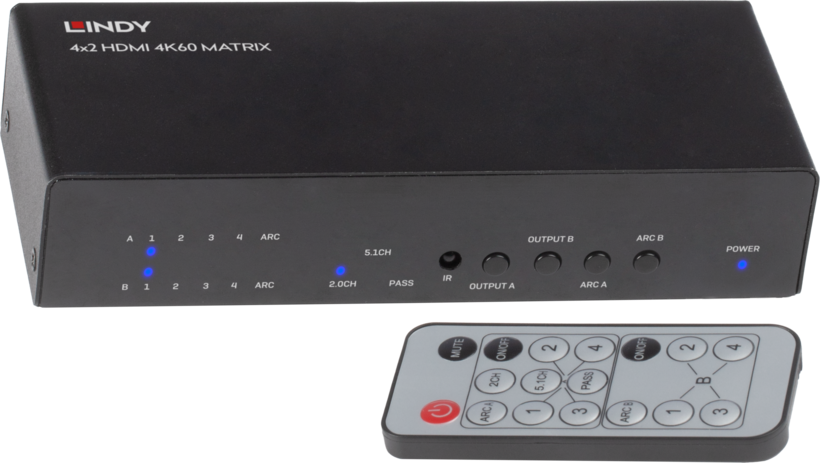 LINDY Matrix Switch 4x2 HDMI