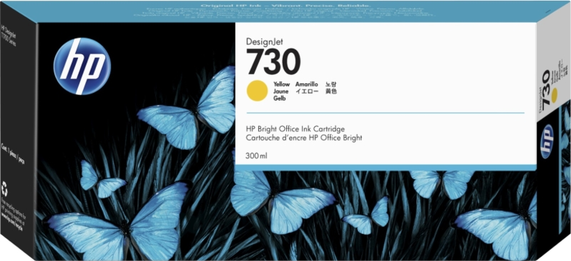 HP 730 Ink 300ml Yellow