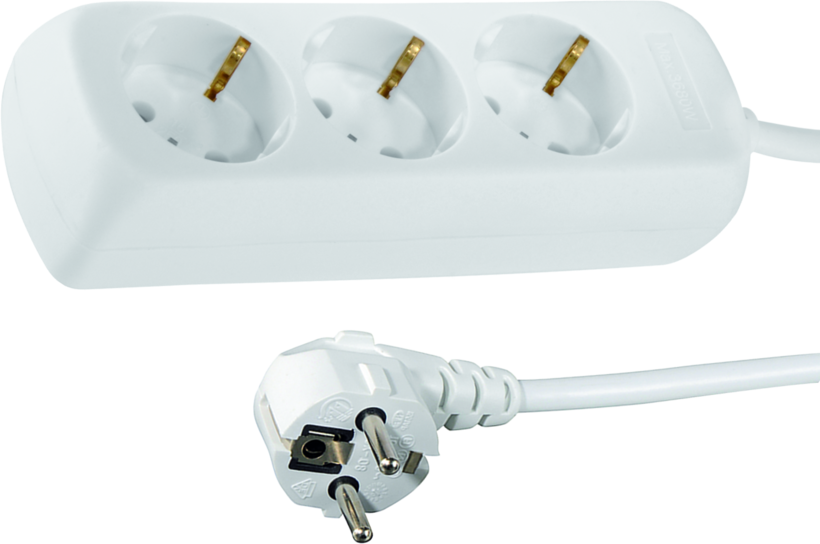 Power Strip 3-way 3.0m White