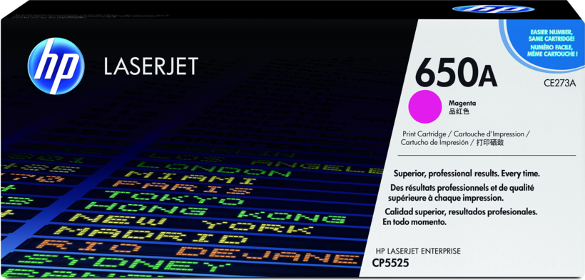 HP Cartucho de tóner 650A magenta