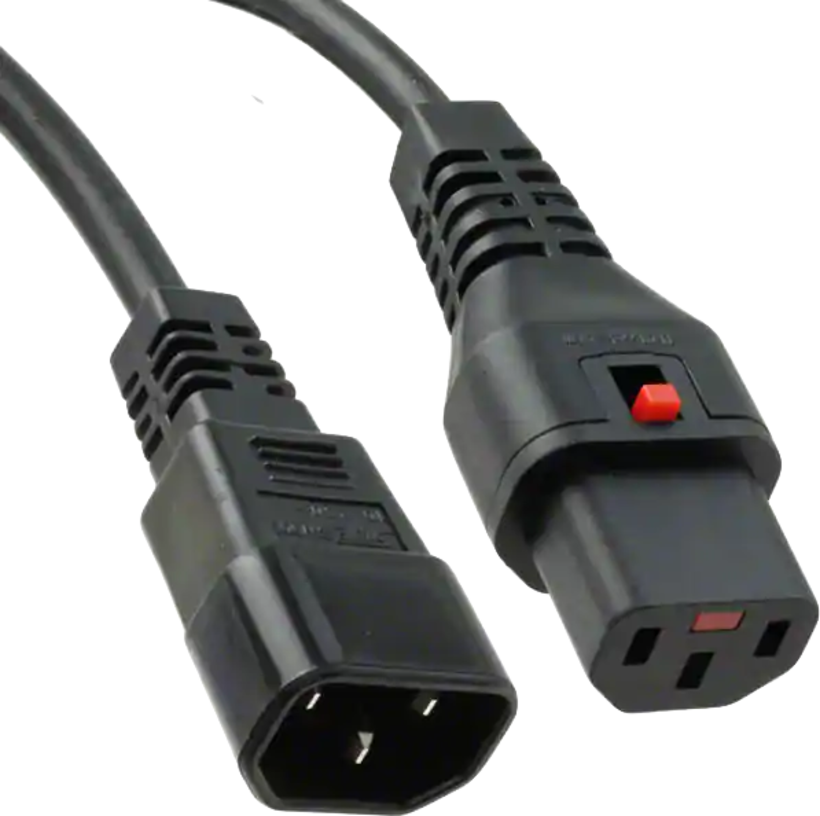 Câble alim Kentix IEC-Lock C14/C13, noir