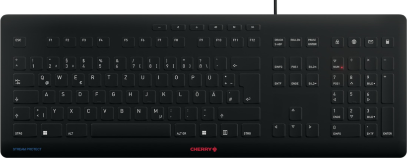 Clavier CHERRY STREAM PROTECT, noir