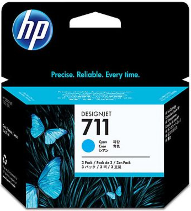 HP 711 Tinte 29 ml cyan 3-Pack
