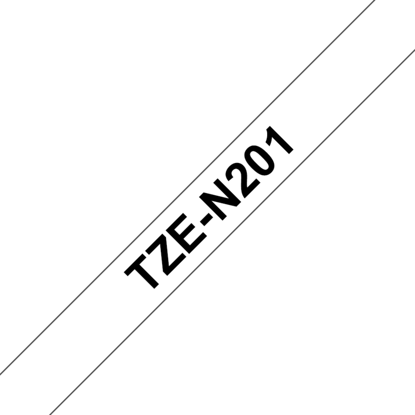 Brother TZe-N201 3,5mmx8m Schriftband ws