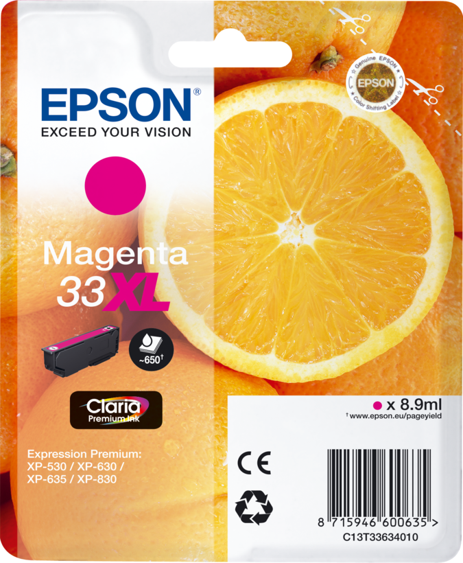 Epson 33XL Claria Ink Magenta