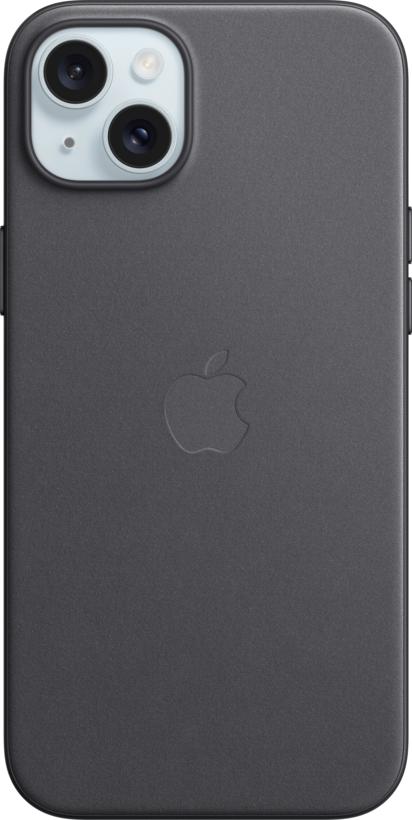 Custodia iPhone 15 Plus tessuto nero
