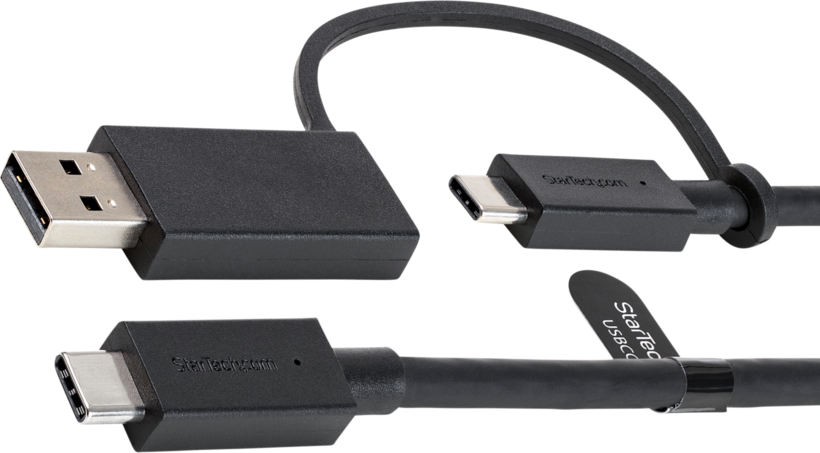 StarTech 2in1 USB-C - C/A Cable 1m