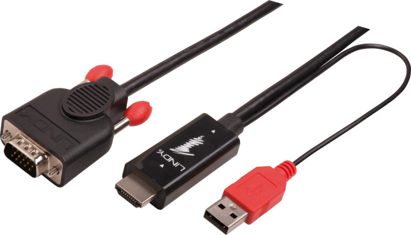 Cable Lindy HDMI - VGA 2 m