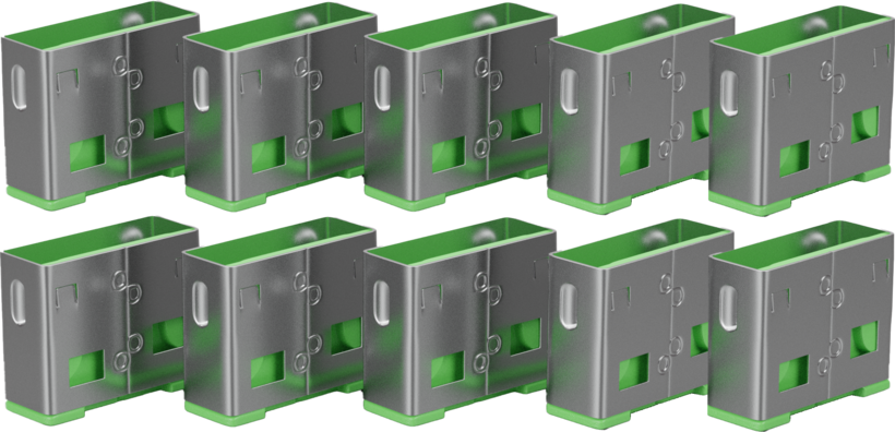 USB-A portzár 10 db, zöld