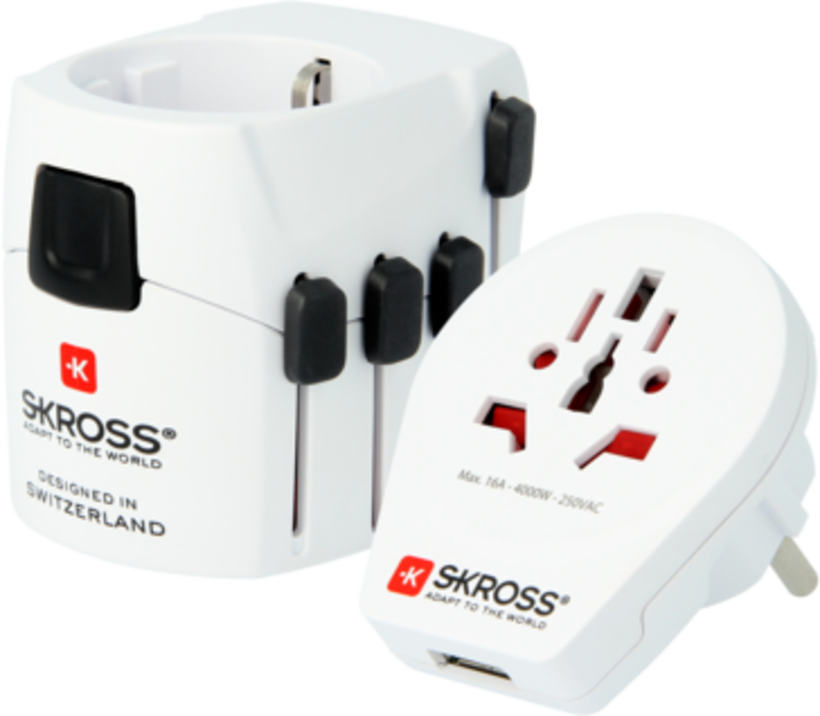 SKROSS WeltreiseAdapter Pro-World + USB