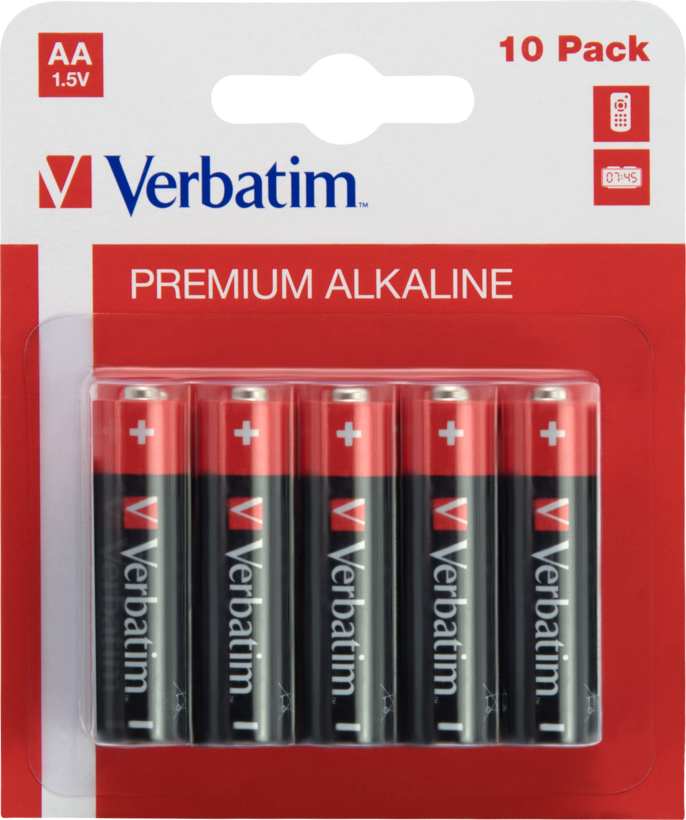Piles alcalines Verbatim LR6, pack de 10