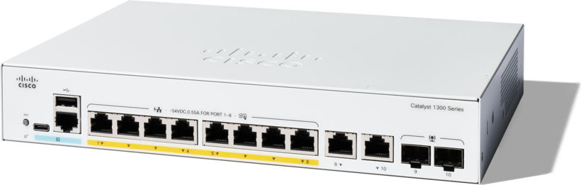 Switch Cisco Catalyst C1300-8P-E-2G