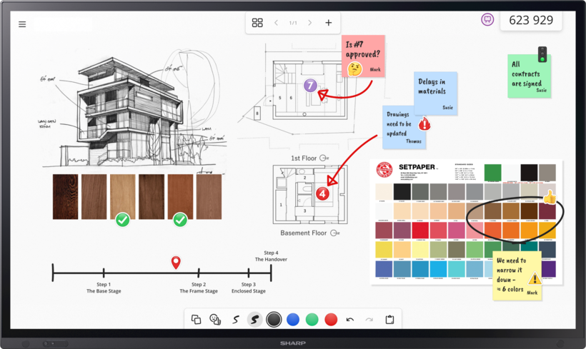 Sharp PN-LA852 Touch Display