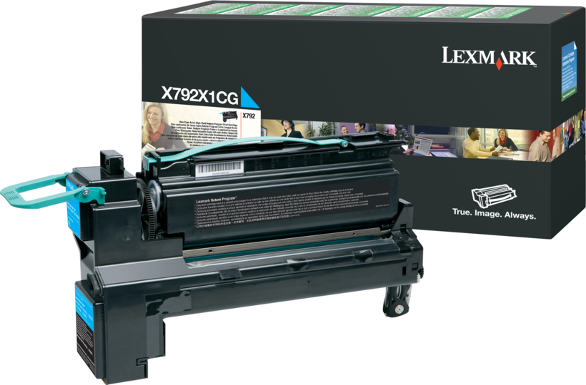 Toner devolução Lexmark X792 ciano