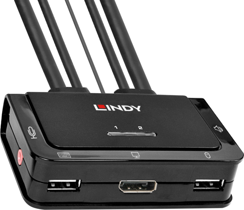 LINDY KVM Switch 2-port DisplayPort