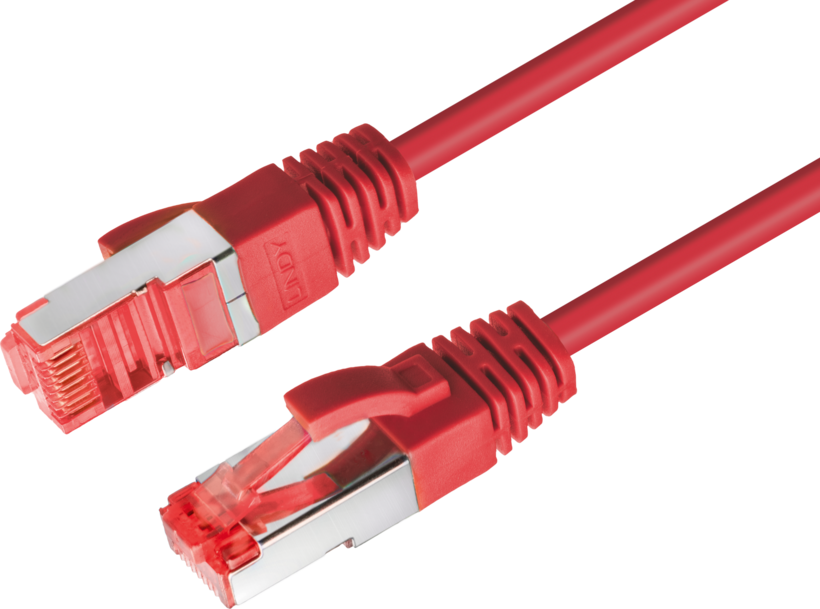 Câble patch RJ45 S/FTP Cat6 0,5 m, rouge