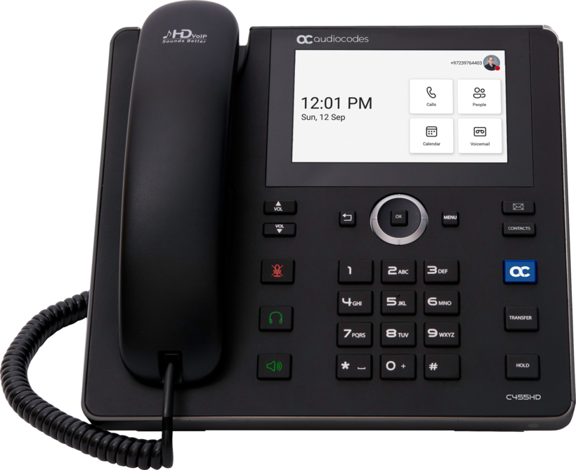 AudioCodes C455HD Teams Telefon PoE