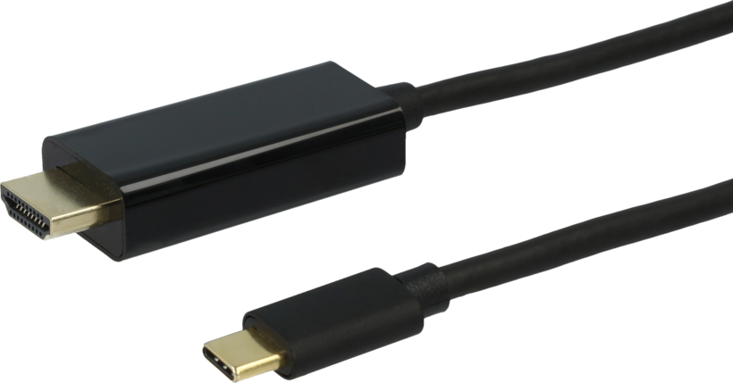 USB-C - HDMI m/m kábel 2 m, fekete